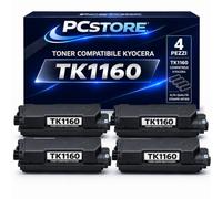 PcStore Kit 4 Toner Compatibili Kyocera TK1160 con Chip Integrato | Resa Totale fino a 28.800 Pagine | Compatibile con ECOSYS P2040dn e P2040dw