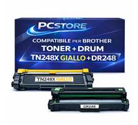 PcStore Kit TN248XL Giallo + Drum DR248 Compatibile Brother MFC-L3740CDW