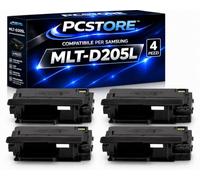 PcStore Multi-Pack 4 Toner Compatibili Samsung MLT-D205L Nero | Kit 4 Pezzi Alta Resa | Compatibile con Samsung ML-3310 ML-3710 SCX-4833 SCX-5637 SCX-5737
