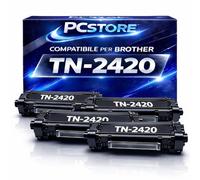 PcStore Multipack4 TN-2420 TN-2410 Toner Compatibili per Brother HL-L2310D HL-L2350DW HL-L2370DN DCP-L2510D DCP-L2530DW MFC-L2710DN MFC-L2730DW Nero Alta Capacità 3000 Pagine Cad.