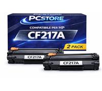 PcStore Set 2 Toner 17A CF217A Nero Compatibili con HP LaserJet Pro M102 M130 Serie, Alta Capacità, Stampe Nitide per Ufficio, Sostituzione CF217 A senza Problemi