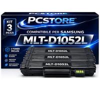 PcStore Set 3 Toner Compatibile per Samsung 1052L / D105 per SCX-4600 SCX-4600FN SCX-4623F SCX-4623FN SCX-4623FW, ML-1910 ML-1911 ML-1915 ML-2525 ML-2525W ML-2580N, SF-650, SF-650P | MLT-D1052L Nero