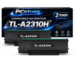 PcStore TL-A2310H Toner Compatibile per Pantum, Confezione da 2 Toner Nero Alta Capacità, Compatibile con Pantum P2200 P2200W P2500W M6500 M6500W M6550NW M6600NW, Stampa Nitida e Affidabile