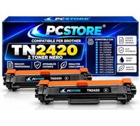 PcStore TN2420, Toner Compatibile per Brother TN-2420, Nero (KIT 2 TONER)