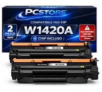 PcStore Toner Compatibile 142A con Chip per HP W1420A W1420X Nero | Compatibile con HP LaserJet M110 M110w M139 M139w M140 M140w e LaserJet Pro MFP M140w (KIT 2 PEZZI)