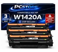 PcStore Toner Compatibile 142A con Chip per HP W1420A W1420X Nero | Compatibile con HP LaserJet M110 M110w M139 M139w M140 M140w e LaserJet Pro MFP M140w (KIT 3 PEZZI)