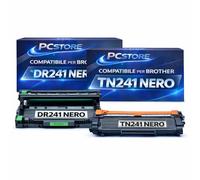 PcStore Toner Compatibile Brother TN241 Nero + Drum DR241 / DR245 - Cartuccia Toner con Tamburo per DCP-9020CDW, MFC-9340CDW, HL-3170CDW, HL-3150CDW, HL-3140CW, MFC-9330CDW, MFC-9140CDN - Alta Resa