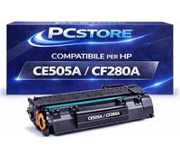 PcStore Toner Compatibile CE505A CF280A Nero Alta Resa, Cartuccia Toner per HP LaserJet P2035 P2055 Pro 400 M401 M425, Compatibile con Stampanti Laser HP, Nero Intenso, Facile Installazione