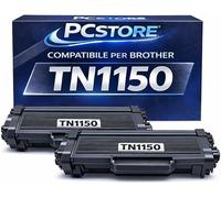 PcStore Toner Compatibile per Brother TN1150, Nero, 1000 Pagine, (KIT 2 PEZZI)
