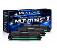 PcStore Toner Compatibile per Samsung MLT-D119S / ML-1610 / ML-2010 Per Stampanti ML-1615 ML-1620 ML-1625 ML-1650 ML-2015 ML-2510 ML-2570 ML-2571 SCX-4321 SCX-4521 SCX-4521F, Nero (KIT 3 PEZZI)