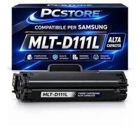 PcStore Toner Compatibile Samsung MLT-D111L / D111L Nero Alta Capacità 2000 Pagine Compatibile con Xpress M2020 M2020W M2022 M2022W M2026 M2026W M2070 M2070F M2070FW M2070W New Chip