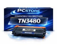 PcStore Toner Compatibile TN3480 per Brother - 8.000 Pagine Alta Resa, Nero Intenso, per HL-L5000D HL-L5100DN HL-L5200DW HL-L6250DN HL-L6300DW HL-L6400DW DCP-L5500DN DCP-L6600DW MFC-L5700DN