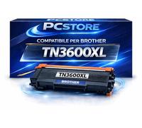 PcStore Toner Compatibile TN3600 XL per Brother HL-L5210DW HL-L5210DN HL-L6210DW HL-L6410DN MFC-L5710DW MFC-L5710DN MFC-L6710DW MFC-L6910DN DCP-L5510DW - Nero Alta Capacità 6000 Pagine