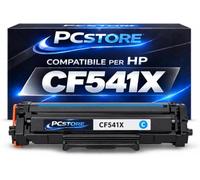 PcStore Toner Compatibili CF540X CF541X CF542X CF543X Nero Ciano Giallo Magenta per HP Color LaserJet Pro M254dw M254nw MFP M280nw (Ciano)