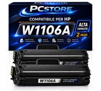 PcStore Toner Compatibili con HP W1106A 106A Laser 107a 107w MFP 135a 135w 137fn