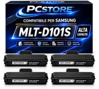 PcStore Toner MLT-D101S Compatibili Samsung ML-2160 SCX-3400 Nero (KIT 4 PEZZI)