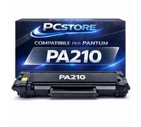 PcStore Toner PA210 Compatibile per Pantum P2500 P2500W P2502 P2502W M6200 M6202 M6500 M6550 M6600 - Cartuccia Nero con Chip - Alta Resa 1600 Pagine - Qualità Professionale