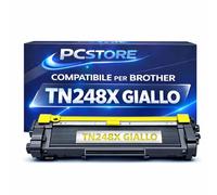 PcStore Toner TN248X Giallo Compatibile per Brother DCP-L3520CDW DCP-L3560CDW MFC-L3740CDW MFC-L3760CDW MFC-L8340CDW MFC-L8390CDW HL-L3220CW HL-L3240CDW HL-L8230CDW HL-L8240CDW - Alta Capacità
