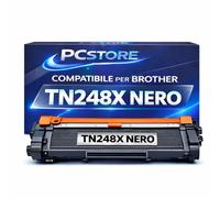 PcStore Toner TN248X Nero Compatibile per Brother DCP-L3520CDW DCP-L3560CDW MFC-L3740CDW MFC-L3760CDW MFC-L8340CDW MFC-L8390CDW HL-L3220CW HL-L3240CDW HL-L8230CDW HL-L8240CDW - Alta Capacità