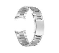 PctkeLsend Cinturino for orologio in acciaio inossidabile con estremità curva da 13/17/18/19/20/21 mm adatto for Rolex Oyster Perpetual King(Matte-Silver,19MM_WITH LOGO)
