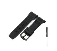 PctkeLsend Cinturino for orologio in silicone adatto for IWC Strap Engineer Iw376501 Iw323601 Cinturino in gomma impermeabile con tacca resistente al sudore 30,16 mm(Black-Black-K2)