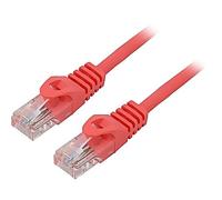 PCU5-20CC-0300-R Cavo patch U/UTP 5e Line CCA PVC rosso3 metri26AWG fili: 8 10pz