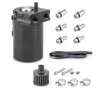 PCV System Oil Separator Kit serbatoio di raccolta olio universale per auto con sfiato, serbatoio separatore aria-olio motore da 300 ml filtro separatore d'olio(Black)