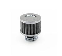 PCV System Oil Separator Mini filtro aria per auto per moto, presa d'aria fredda ad alto flusso, filtro di sfiato del basamento(Silver)