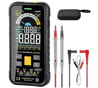 PCWork Multimetro professionale intelligente digitale PCW03A, multimetro 1000 V, Auto RANGE, TRUE RMS, grande display LCD a colori 9999 contee, display con presa LED, tester di continuità, misuratore