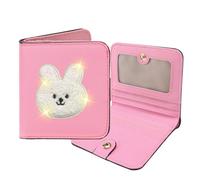 PCXFCASE Personalizzato Ragazze Portafoglio RFID Blocco Compatto Bi-fold Borsa Ragazze Regalo di Compleanno, rosa, 3.9, casual