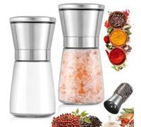 PCXWTLN 2 Pezzi Macina Sale Pepe, Versatile Ceramica Macinapepe Macina Pepe Macinatore Manuale Regolabile Macinino per Pepes per PepeNero Sale Marino Pepebianco Cumino