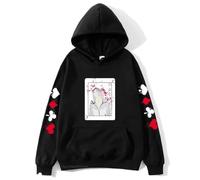 PCYFBEKL Anime Alice in Borderland Chishiya Felpe con Cappuccio Stampa Moda Felpa Hip Hop Casual Unisex Autunno Inverno Pile Top Sudaderas-L