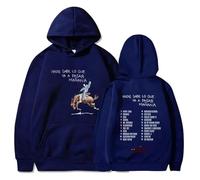 PCYFBEKL Bad Bunny Nuovo Album Nadie Sabe Lo Que Va Pasar Manana Felpe Street Felpe con Cappuccio Abbigliamento Casual Pullover Felpa con Cappuccio Bad Bunny