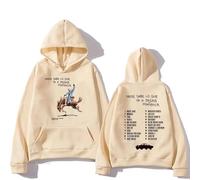 PCYFBEKL Bad Bunny RIP Felpe con Cappuccio Uomo/Donna Abbigliamento Sudaderas Album Nadie Sabe Lo Que Va Pasar Manana Felpe Manica Lunga Autunno Felpa con Cappuccio