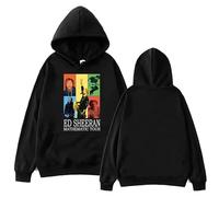 PCYFBEKL Felpa con Cappuccio Ed Sheeran Mathematic Tour, Felpa con Cappuccio Harajuku, Pullover, Felpa Casual Hip Hop, Pullover Vintage, Jogger Larghi per Uomo-XL