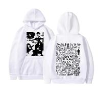 PCYFBEKL Felpa con Cappuccio Grafica bifacciale When We all Fall Asleep Where Do We Go da Uomo e da Donna, Stile Hip Hop, Oversize