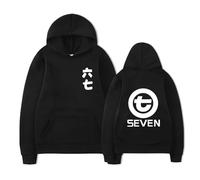 PCYFBEKL Felpa con Cappuccio Wu Liuqi Number da Uomo e da Donna, Stile Harajuku, Street Wear, Unisex, Autunno Inverno, Felpa Oversize, Maglione di marca-3XL