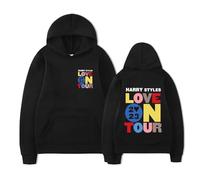 PCYFBEKL Felpa con Stampa Love on Tour, alla Moda, Hip Hop, Casual, Oversize, Unisex, Autunno Inverno, in Pile, Streetwear, da Uomo.-XXL