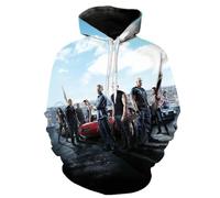 PCYFBEKL Le più recenti Felpe con Cappuccio Fast Furious 3D con Stampa per Uomo e Donna, Moda Casual, Inverno, Autunno, Streetwear, Felpa con Cappuccio Oversize-L