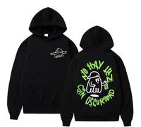 PCYFBEKL Rapper Feid Ferxxo Mor No Le Temas A La Oscuridad Felpa con Cappuccio Uomo Donna Harajuku Pullover Unisex Autunno Inverno Peluche Maglione di Marca-XL