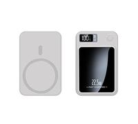 PD 20 W Portatile Magnetico Power Bank 10000 mAh con 15 W Wireless Fast Charger per Mag Safe Batteria Esterna, Compatibile con Iphone14 13 12/13 12 Mini/Pro/Max/14 Plus (10000 mAh, Bianco)