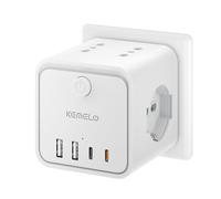 PD 30W Ciabatta Elettrica Multipresa con 4 Prese Universali 10/16A ITA e Schuko, Ciabatta Multipresa con 2 USB 2 USB C,Presa Multipla Spina Piatta Salvaspazio con Interruttori per Casa, Ufficio