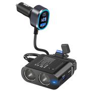 PD 65W per Laptop Sdoppiatore Accendisigari Auto 200W Doppia USB C Presa