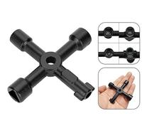 PD - Chiave universale a 4 vie - Chiave dell'armadio di commutazione/Chiavi montanti - Chiave universale multi quadrata/triangolare - Chiave universale a 4 vie per armadi a gas, elettrico e contatore