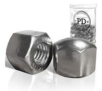 PD® Dadi cappuccio M12 (DIN 917) | Dado a cappuccio in acciaio inox A2 V2A | Dado cappuccio protettivi in forma bassa per viti, barre filettate e bulloni filettati | 25 pezzi