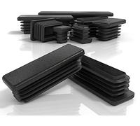 PD Lamellari 80 x 30 mm per tubi quadrati tappi terminali rettangolari in plastica PE, tappi metallici e profilati in alluminio, 4 pezzi
