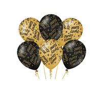 PD-Party 7031316 Classy Festa Palloncini | Party Balloons | Naturale Gomma (Latex) | Celebrazione | Decorazioni - Party Time, Confezione da 6, 30cm Lunghezza x 30cm Larghezza x 30cm Altezza