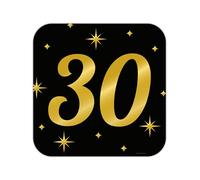 PD-Party 7032105 Classy Festa Decorazione Segni | Cardboard Window Signs | Finestra Decorazione - 30, Oro/Nero, 50cm Lunghezza x 50cm Larghezza x 0.1cm Altezza