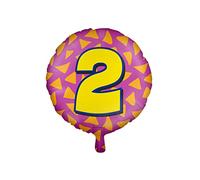 PD-Party 7042102 Happy Lamina Palloncini | Foil Balloon | Celebrazione | Festa Decorazioni - 2 Anni, Rosa/Oro, 46cm Lunghezza x 46cm Larghezza x 46cm Altezza