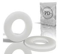 PD® Rondelle plastica M8 (DIN 125 A/ISO 7089) | Rondelle in Nylon PA | Dischi in plastica poliammide con diametro esterno ridotto | 10 pezzi